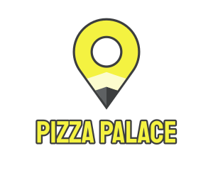 Pencil Location Place Pin logo design