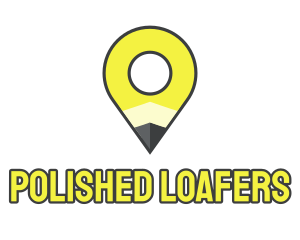 Pencil Location Place Pin logo design