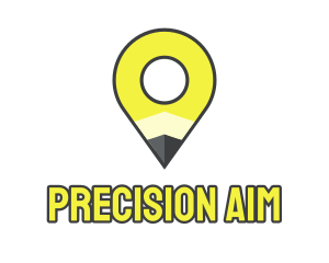 Pencil Location Place Pin logo design