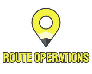Pencil Location Place Pin logo