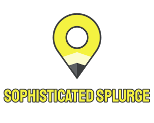 Pencil Location Place Pin logo design