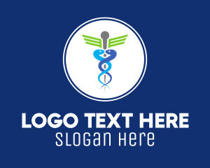 Caduceus Health Medicine logo design