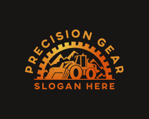 Bulldozer Construction Heavy Equipment logo