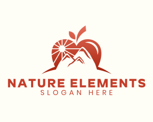 Natural Apple Mountain logo design