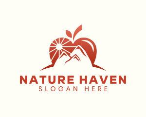 Natural Apple Mountain logo design