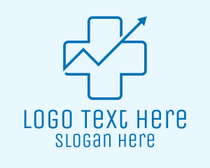 Trend - Medical Chart Cross logo design