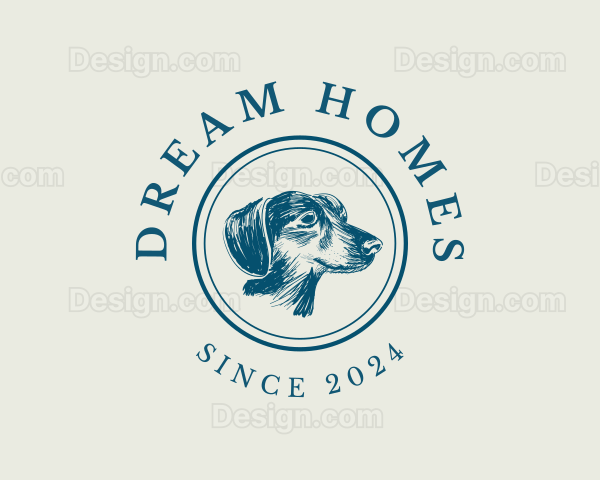 Pet Dog Dachshund Logo