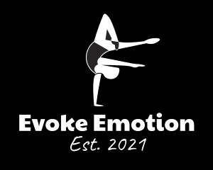 Female Gymnast Performer  logo design