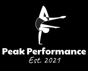 Female Gymnast Performer  logo design