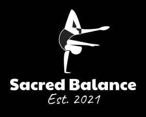 Female Gymnast Performer  logo design