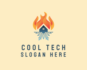 Heating Cooling Industry logo design