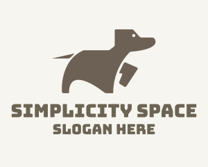 Brown Minimalist Dog logo