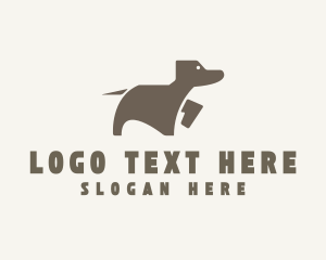 Brown Pet Dog logo