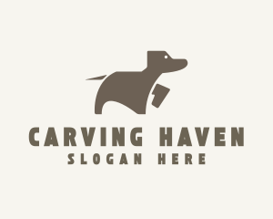 Brown Pet Dog logo design