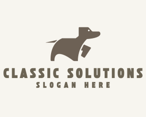 Brown Pet Dog logo design