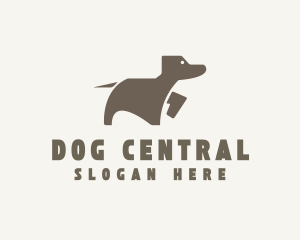 Brown Pet Dog logo design