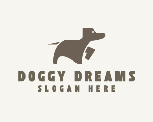 Brown Pet Dog logo design