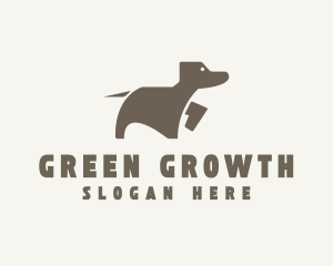 Brown Pet Dog logo design