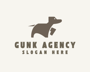 Brown Pet Dog logo design