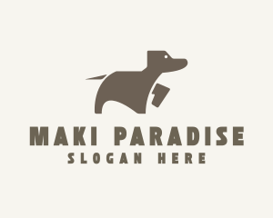 Brown Pet Dog logo design