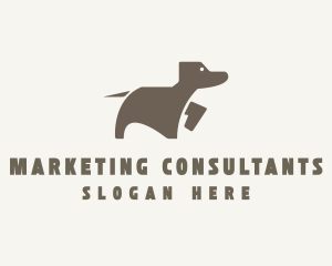 Brown Pet Dog logo design