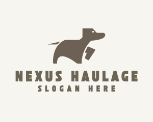 Brown Pet Dog logo design