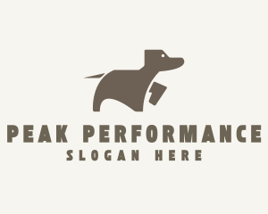 Brown Pet Dog logo design