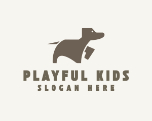 Brown Pet Dog logo design