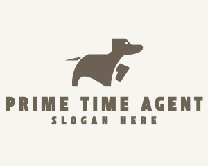 Brown Pet Dog logo design