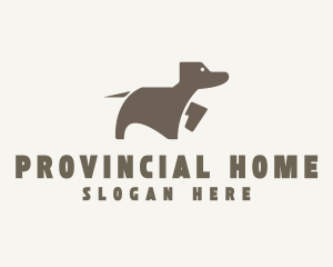 Brown Pet Dog logo design