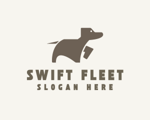 Brown Pet Dog logo design