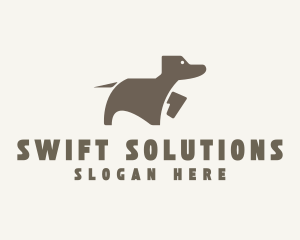 Brown Pet Dog logo design