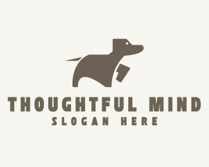 Brown Pet Dog logo design