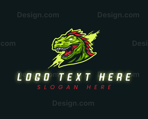 T-rex Dinosaur Gaming Logo