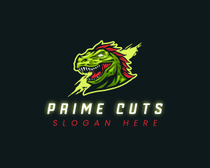 T-rex Dinosaur Gaming logo design