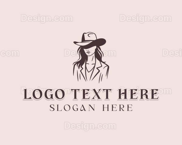 Cowgirl Rodeo Fashion Logo