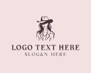 Cowgirl Rodeo Fashion Logo