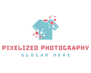 Pixel Shirt Clothing logo design