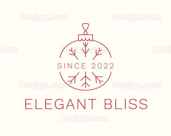 Red Frost Christmas Ball Logo
