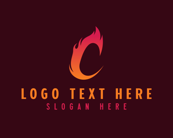 Fiery logo example 4