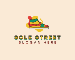 Shoe Fashion Sneakers logo design