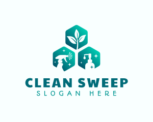 Eco Spray Pump Sanitation logo design