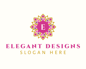 Festive Mandala Flower logo design