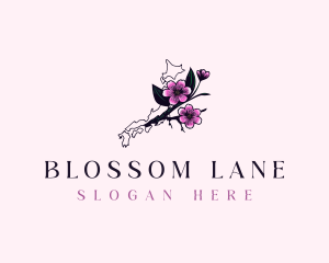 Japanese Blossom Flower logo