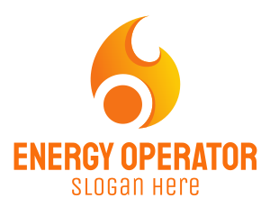 Orange Flame Energy logo design