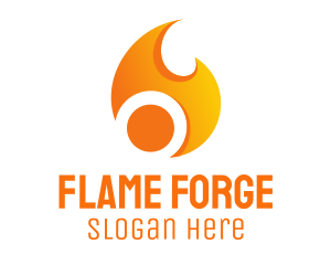 Orange Flame Energy logo design