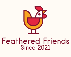 Rooster Poultry Bird logo design