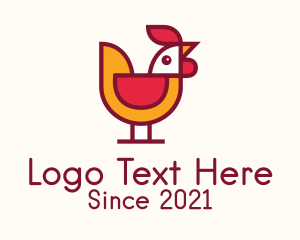 Poultry - Rooster Poultry Bird logo design