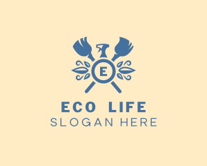 Eco Mop Sprayer Cleaning logo design