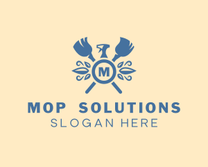 Eco Mop Sprayer Cleaning logo design